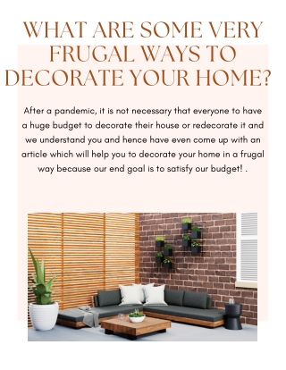 _What are some very frugal ways to decorate your home  Mohit Bansal Chandigarh