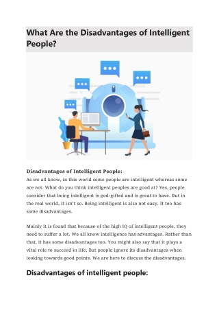 What Are the Disadvantages of Intelligent People