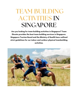 Team Building Activities In Singapore