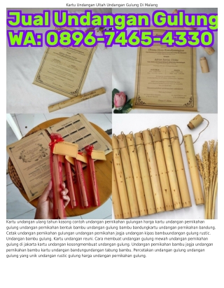 ౦8ᑫᏮ.7ᏎᏮ5.Ꮞ౩౩౦ (WA) Contoh Undangan Pernikahan Gulung Harga Undangan Gulung Bamb