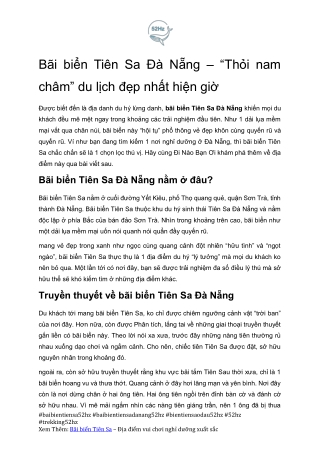 Cam Nang Tham Quan Bai Bien Tien Sa Da Nang Xuantien52hz