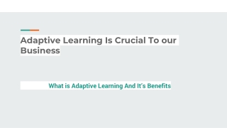 adaptive learning ppt