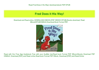 Read Fred Does it His Way! download ebook PDF EPUB