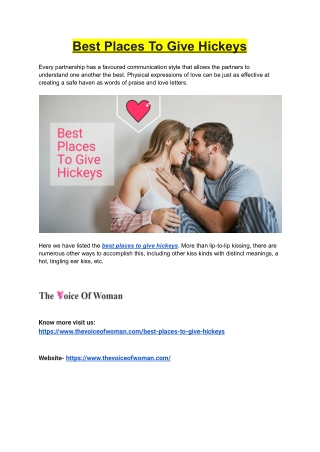Best Places To Give Hickeys
