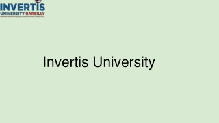 Invertis University M.SC