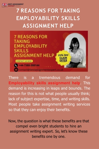 7 Reasons for Taking Employability Skills Assignment Help