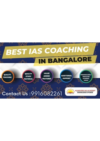 Top IAS Coaching In Bangalore Achievers IAS Academy