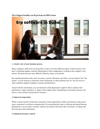 Erp software in Dubai
