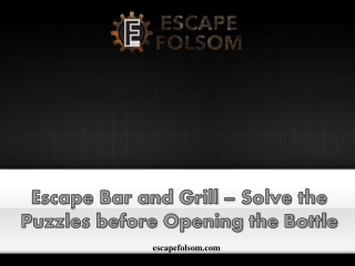 Escape Bar and Grill – Solve the Puzzles before Opening the Bottle