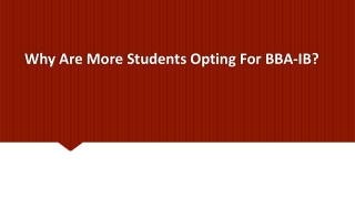 Why Are More Students Opting For BBA-IB