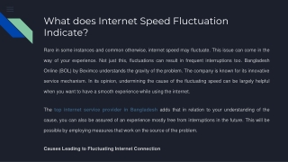 What does Internet Speed Fluctuation Indicate | Bangladesh Online