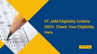 IIT JAM Eligibility Criteria 2023- Check Your Eligibility Here