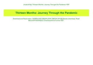 {mobiePub} Thirteen Months Journey Through the Pandemic PDF