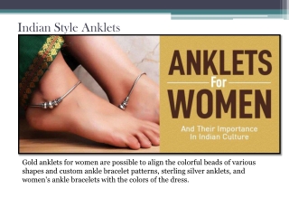 Buy Gold Anklet - Indian Style Anklets
