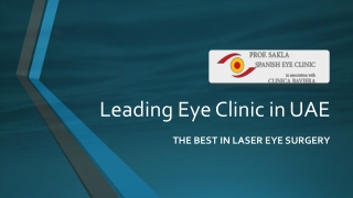 Ophthalmology clinic in Dubai