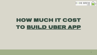 How Much Does It Cost To Build An App Like Uber ?
