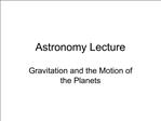 Astronomy Lecture