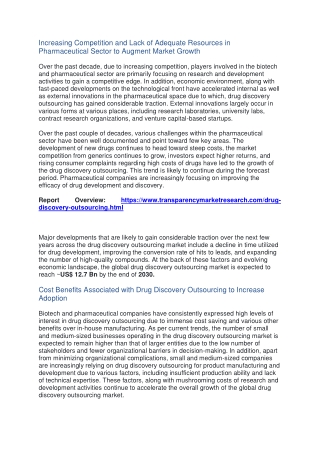 Drug Discovery Outsourcing Market