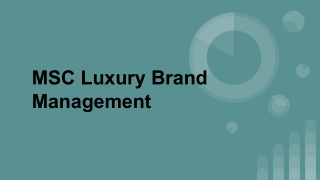 MSC Luxury Brand Management