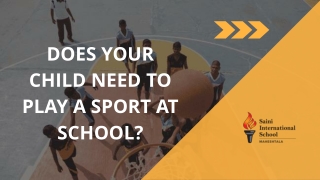 Does Your Child Need To Play A Sport At School?