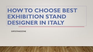 How to Choose Best Exhibition Stand Designer in Italy