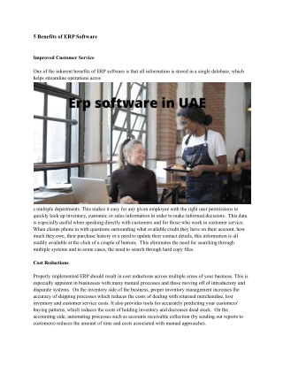 Erp software in UAE