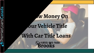 Borrow Money On Your Vehicle Title With Car Title Loans Brooks