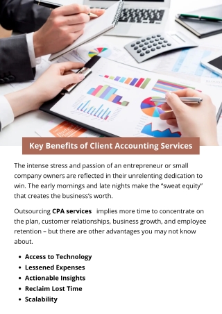 Key Benefits of Client Accounting Services