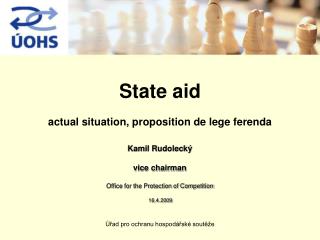 State aid actual situation, proposition de lege ferenda