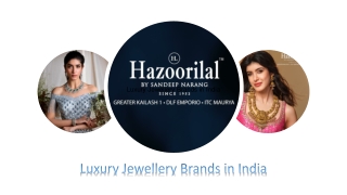 Luxury Jewellery Brands in India