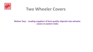 Two Wheeler Covers suppliers in India