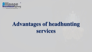 Advantages of headhunting services