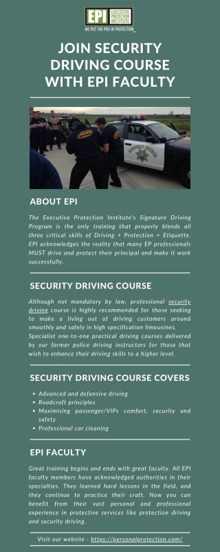 Join Security Driving Course with EPI Faculty