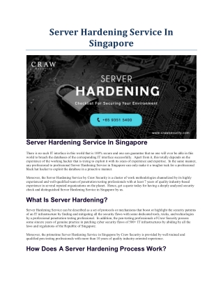Server Hardening Service In Singapore