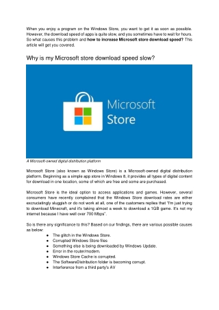 How to increase Microsoft store download speed? Check out these steps