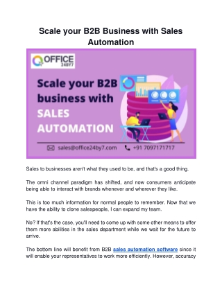 Scale your B2B Business with Sales Automation