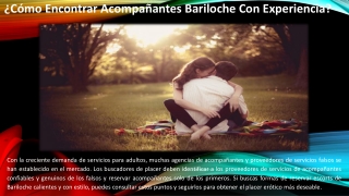Cómo Encontrar Acompañantes Bariloche Con Experiencia