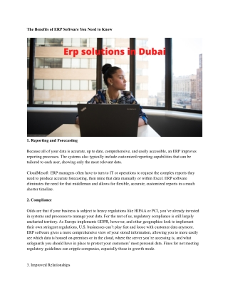 Erp solutions in Dubai