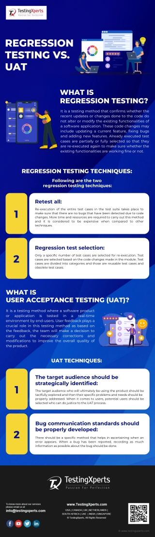 Regression testing vs. UAT