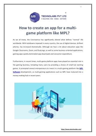How to create an app for a multi-game platform like MPL?