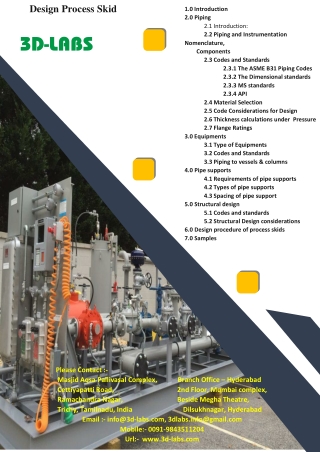 Design of Process Skid