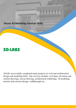 house 3d modeling services india