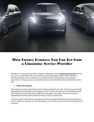 Best Limousine Service