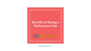 Benefits of Buying a Performance Hat