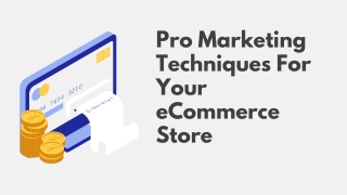 Pro Marketing Techniques For Your E-Commerce Store