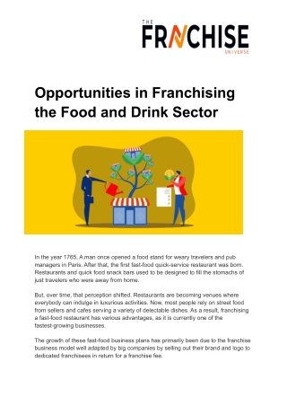 Opportunities in Franchising the Food and Drink Sector