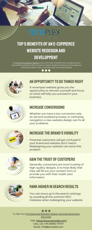 Top 5 Benefits of an E-Commerce Website Redesign and Development