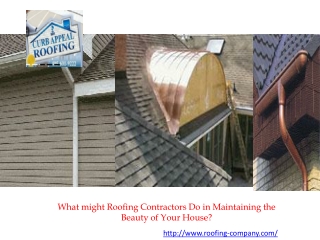 What might Roofing Contractors Do in Maintaining the Beauty of Your House