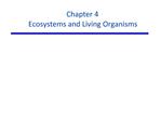 Chapter 4 Ecosystems and Living Organisms