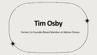 Tim Osby - A Skillful and Brilliant Individual - Sandy Springs, GA